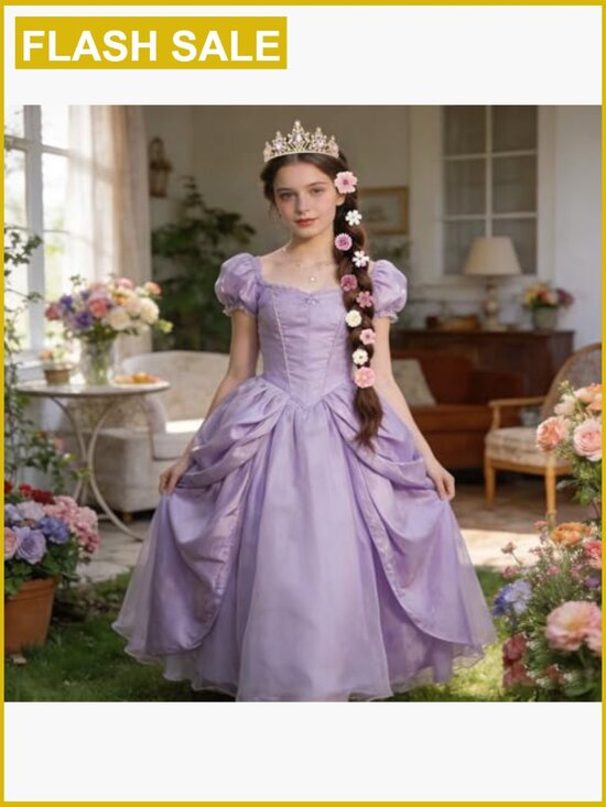 Crystal Tiara, Sun Necklace & Flower Hair Clips Set - Princess Costume main image 4